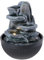 BTGGG Indoor Water Fountain with Lifelike Cascading Mountains, Indoor Water Feature Table Top Waterfall with LED Light, Illuminated Desktop Fountains for Decoration Relaxation, 3 Pin UK Plug Included
