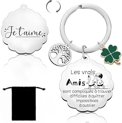 YZLPLP Cadeau Meilleure Ami homme Porte Clé Ami Cadeau Anniversaire homme Cadeau Amitié Cadeau Ami Original Utile Idée Cadeau Meilleure Amie Original Pour Noel Anniversaire Porte Clef Cadeaux (1)