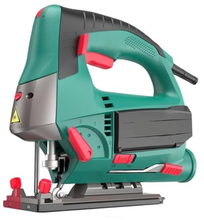 Electric Jigsaw with Laser Guide 6 Blades Jig Saws for Cutting Wood Power Tools Easy to Use