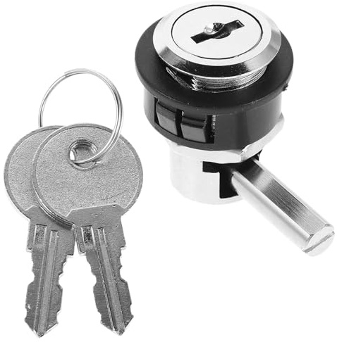 jojofuny Serrure de Remplacement pour Cave à Vin en Alliage de Zinc avec Clé Serrure de Sécurité pour Porte de Congélateur et Vitrine Réfrigérée Verrouillage Rapide pour Tiroir de Bureau