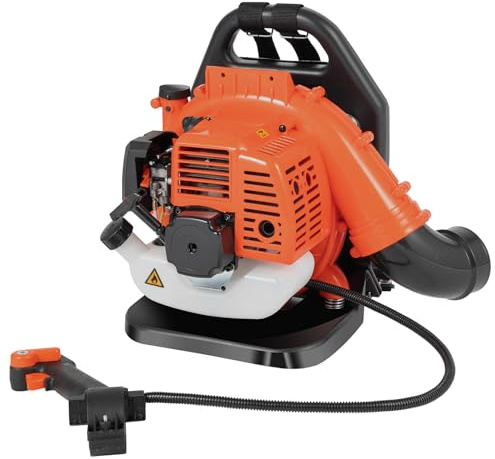 Mqwdxzfes Souffleur à essence | 42,7 CC 2 temps, 1250 W, avec tube réglable, souffleur à gazon, souffleur de feuilles, collecteur de feuilles pour terrasses, jardins, 7000 tr/min