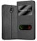 cadorabo Coque pour Samsung Galaxy Note 3 en Noir COMÈTE - Housse Protection avec Stand Horizontal et Deux Fenêtres - Portefeuille Etui Poche Folio Case Cover