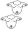 Balvi Patère The Sheep Couleur Gris Lot de 2 Porte-Manteaux en Forme de tête de Mouton Métal