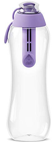 Dafi SOFT Filtering Water Bottle 10oz / 0.3L | Austauschbarer Wasserfilter | BPA-frei | Made in Europe | Leichte Quetschwasserflasche | Violett