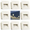 Arotelicht 8er Set 3W LED Wandeinbauleuchte Quadratische Wandleuchte Treppenlicht Stufenlicht Treppenleuchte Beleuchtung Lampe Alu aussen 230V warmweiß IP65 wasserdicht Treppen-Leuchte,Treppenlampen