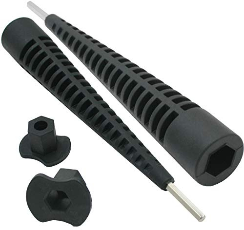 Kurbelverlängerung Kurbelstützen Wohnwagen Wohnmobil Anhänger 19 + 13 mm 240 mm schwarz