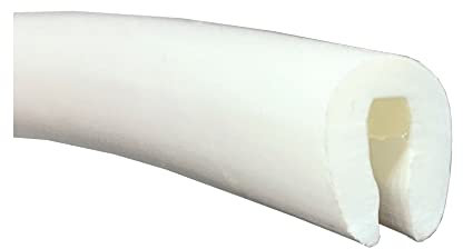 Silicon car door edging trim protection 8.5mm x 6.5mm - with sticky bead (WHITE)