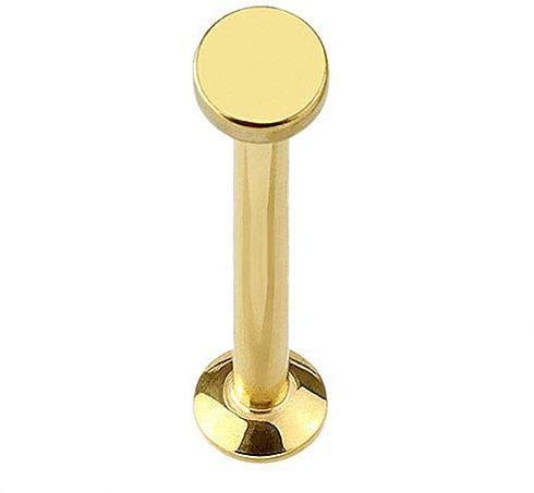 Piercingfaktor Piercing Tragus Helix Ohr Cartilage Stab Labret Stecker Madonna Monroe Lippenpiercing Lippe Knorpel Kreis Rund 8mm Gold