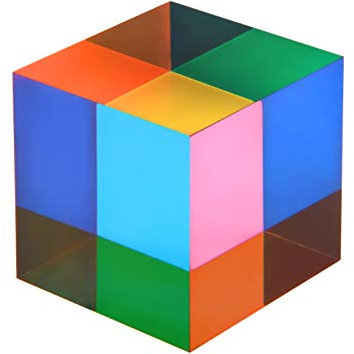 ECBALLI CMY Farbwürfel, dekorative RGB Dispersion farbige CMYcube, Fotografie Acryl Prisma pädagogische Geschenke, 40mm