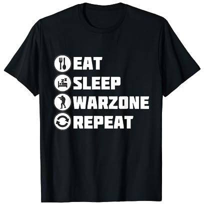 Eat Sleep Warzone Repeat Gaming Gulag Warzone Verdansk T-Shirt