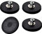 ULIBERMAGNET Magnete, rund, kratzfest, 11 kg, mit Neodym-Gummi beschichtet, mit M6-Gewinde, für Mounting LED Lighting, Befestigungen, Holding Tools and Organiazation Items, 4 Stück