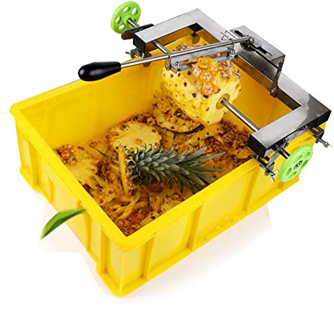 MNSSRN Cuchillo pelador automático de piña, cortadora de piña, Acero Inoxidable 304 Cuchillo pelador Herramienta de Frutas para el hogar Raspador de Cocina Multifuncional