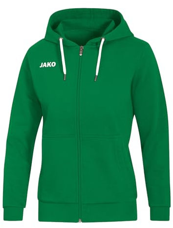 JAKO Damen Kapuzenjacke Base, Sportgrün, 34