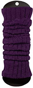 Ateena Stulpen Damen Dunkelviolett, Stulpen Damen Wolle, Knöchelwärmer, Beinwärmer Acrylic mit Wolle, Maximaler Wadenumfang – 40 cm, Länge – 60 cm