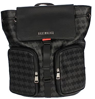Bikkembergs - Rucksack mit doppelter Fronttasche - E4CPME3M0045, Schwarz