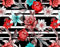 HEKO PANELS Stoff Oxford Wasserdichte Meterware CanvasPolyester Stoff Zum Nähen Nähstoffe Möbelstoffe Dekostoffe Handwerken Wasserabweisend Blickdicht Blumen Bunt Schwarz 100 x 155 cm