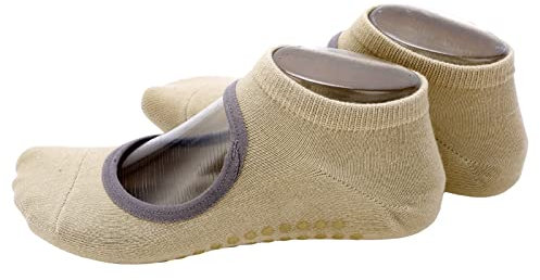 TOPINCN Damen-Yoga-Socken, Internes Puffer-Design, Damen-Pilates-Socken, Starker Halt für den Sport (Bohnengrün)