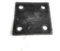 Placa hierro 120 x 120 mm. en 10 mm. de espesor con taladros de 16 mm. diametro
