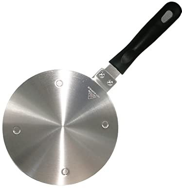 20cm Heat Diffuser Plate, Grourarty Stainless Steel Cooking Induction Adapter Simmer Plate for Electric Gas Glass Cooktop Hob Ring, Induction Cooktop Converter Plate With Handle