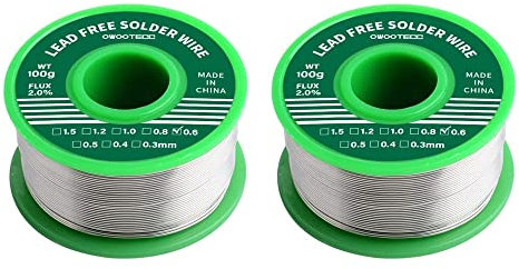 Lötzinn,Lötzinn mit flussmittel,lötdraht,Solder Wire, 0.8mm Solder Lead Free Sn99.3 Cu0.7 Solder with Flux with Rosin Core Soldering Wire 200 g for Repair and DIY Electrical Soldering Components