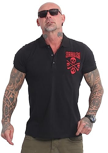 Yakuza Herren Legion Polo Shirt, Schwarz, M
