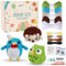 Jodimitty Häkelset Tiere Häkeln für Anfänger Erwachsene 3 Stück (Igel & Adler & Pinguin) All-in-One Häckeltierchen Set Crochet Set mit Anleitung, Häkelzubehör DIY Bastelgeschenke