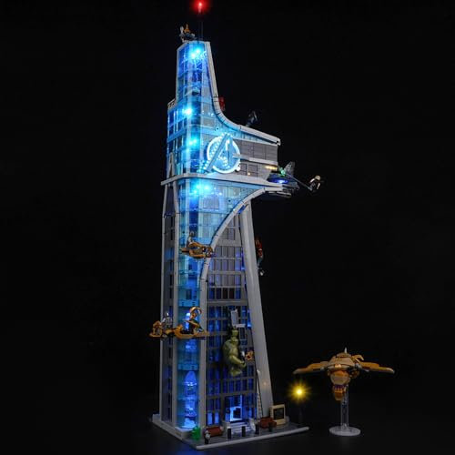Kyglaring LED-Beleuchtungsset (kein Modell) - Kompatibel mit Lego-76269 Marvel Avenger Tower Bauklötze Modell Set - Nur Leds kein Brick Set(Classic Version)