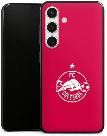 DeinDesign Slim Case extra dünn kompatibel mit Samsung Galaxy S24 Silikon Handyhülle schwarz Hülle FC Red Bull Salzburg Fußball Nationalspieler
