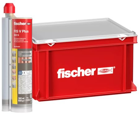 Juego de mortero de inyección FIS V PLUS 360S y caja HWK, 20 cartuchos de 360 ml, mortero impermeable para interiores y exteriores