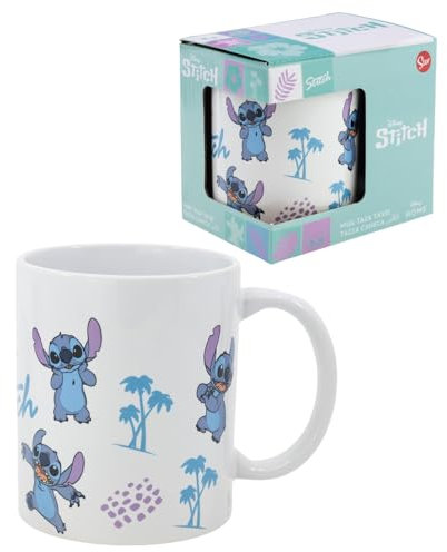 Tazza in ceramica Stitch Disney modello Mug 325 ml tazza da colazione per bambini