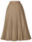 GRACE KARIN Rock Sommer Damen Elastische Taille A-Linie Röcke Knielang Festliche L cl2473-19/Khaki