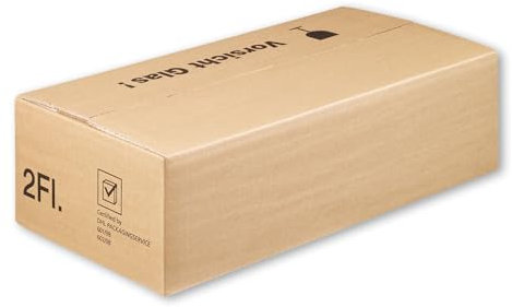 2er Versandkarton für Flaschen DU LOG, Wellpappe, braun, 40 x 20 x 11 cm, 25 Stück