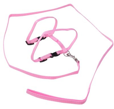 COLLBATH Cat Harness Traction Rope Kitten Harness Leash Pink Cat Collar Pet Supplies Safe Walking