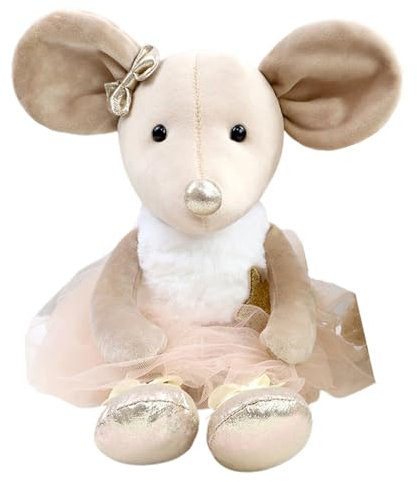 Uixxducc Kuscheltier Mäuse Plüschtier Stofftier Mäuse Stofftier Plüsch Spielzeug Plüschpuppen Weich Kissen Geschenk Kinderspielzeug (Braun,20cm)