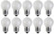 NCC-Licht 10 Stück Tropfenlampe Kugel matt E27 25W warmweiß dimmbar 230V