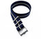 JUANZD Einstellbare Single Pass Gewebtes Nylon Gestreiftes Uhrenband 20mm 22mm Silber/Kupferschnalle Kompatibel mit Tudor Black Bay Nato Strap(Black navy khaki,20mm)