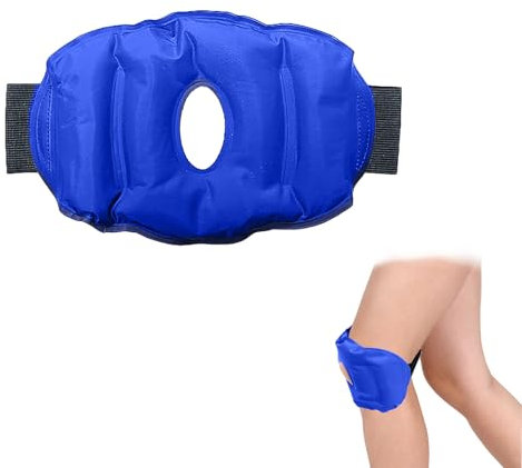 BORISCA Borsa Ghiaccio Ginocchio, Gel di Ghiaccio Riutilizzabile per Impacchi Freddi o Caldi, Ghiaccio Istantaneo Buste per Crioterapia, Fascia Ghiaccio per Il Trattamento Del Dolore Al Ginocchio