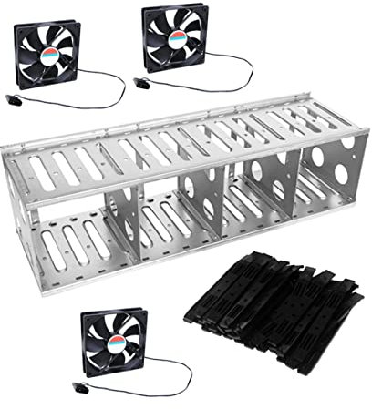 Artibetter 1satz Festplattenkäfig Mit Schichten Stoßfestem Erweiterungsrack Stapelbare Externe Festplattenhalterung Mit Lüfter Für Optimale Kühlung Und Einfache Installation