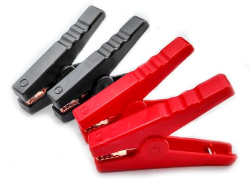 4 Pcs 100A Heavy Duty Crocodile Clips Set Pure Copper Crocodile Clamps Replacement Alligator Clips for Car Ships Trucks