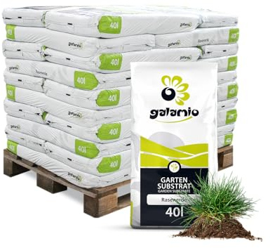 GALAMIO Rasenerde mit Sand 1.200 L (30 x 40 L) 1 Palette | Rasensubstrat für Neuanlage, Ausbesserung und Rasenpflege