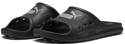 PUMA DIVECAT Dry Slide Unisex-Sandale, Echo, Schwarz/Grau, 10 UK