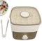 Set Vassoio Ghiaccio con Cassetto Estraibile e 2 Vassoi Impilabili - Facile Accesso al Ghiaccio, Estrazione Semplice, Materiale Alimentare PP Silicone, Risparmio Spazio (bianco)