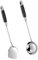 DZHCBNE 2 Paquetes Wok Spatula Herramienta Cocción Eficiente Utensilios Cocina 304 Spátula Textura Acero Inoxidable