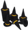 TOPBATHY 24pcs Mini Felt Witch Hats: Halloween Bottle Toppers for Wine, Cake Decorations, Masquerade Party Supplies - Black