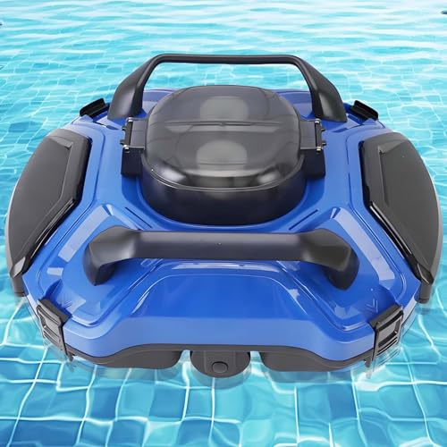 vnmudzeo Robot Nettoyeur De Piscine sans Fil, Autonomie De 120 Min, Filtration Ultra-Fine De 200 Microns, pour Piscines CreuséEs Jusqu'à 85 M²