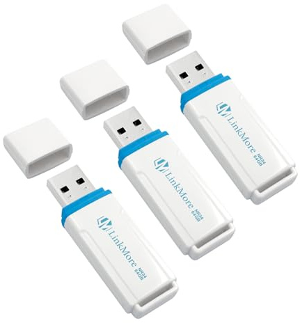 LinkMore Clef USB 64 Go Lot de 3 (NR34) Clé USB 3.2 64 GB, USB Flash Drive USB 3.0,Vitesse de Lecture jusqu'à 120 Mo/s