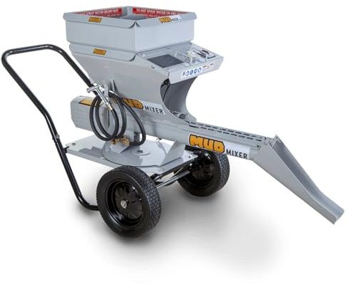 MudMixer Evolution Bundle, Concrete Mixer with Hopper Extension (300lbs Capacity) and Chute Extension (18 Reach), Processes 45+ 80lb Bags/Hour