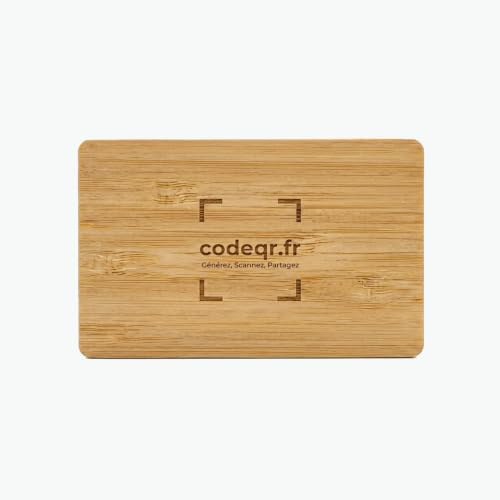 CodeQR.fr – Digitale kontaktlose Visitenkarte QR Code | Smartphone-kompatibel | online konfigurierbar | Ideal für kommerzielle, Unternehmen (Bambus)