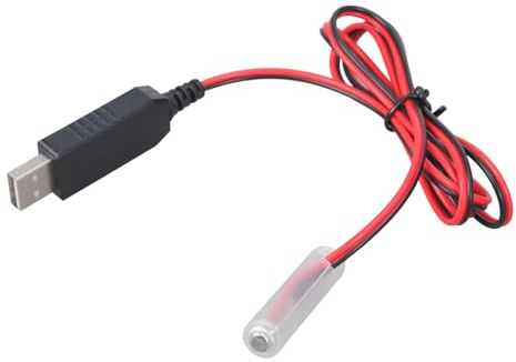 XAGMODSHN 1.5V 3A Battery Substitute Cable with USB Connection for Cost Effective Power Solution in Various Household Gadgets for Toy Clock LED Lights
