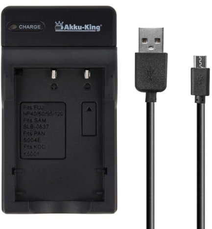 USB-Akku-Ladegerät kompatibel mit Sanyo DB-L50A